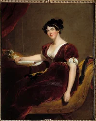 Portrett av Madame Isaac Cuthbert. Maleri av Sir Thomas Lawrence (1769 - 1830)