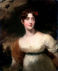 Portrett av Milady Emily Harriet Wellesley-Pole Lady Raglan, 1814.
