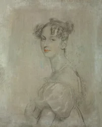 Portrett av prinsesse Dorothea von Lieven (Daria Khristoforovna Lieven), født Benckendorff (1785-1857), ca. 1812 (blyant, sangvinsk og hvit farge på lerret)