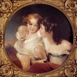Portrett av barn Calmady-maleri av Thomas Lawrence (1769-1830) Paris fra 1800-tallet, Musee Cognacq Jay.