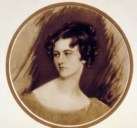 Den østerrikske aristokraten prinsesse Pauline de Metternich (nee grevinne Sandor von Szlavnicza 1836-1921), kone til prins RichardMetternich (ambassadør i Paris hvor hun holdt en litterær salong), hun satte tonen innen motefeltet i Wien, tegning av Th.