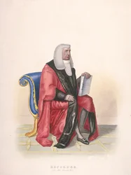 Recorder av City of London, Sir John Silvester, i borgerdrakt, 1825