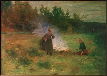 Jenter rundt bålet