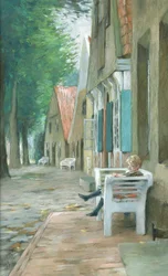 Gate i Altenbruch, 1893 (pastell på papir)