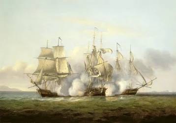 HMS Gore i kamp med de franske briggene «Palinure» og «Pilade»