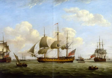 HMS Maria Anna - Jarl av Chatham - Akilles - Thomas Luny