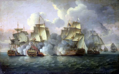 HMS «Mediator» engasjerer franske og amerikanske fartøy