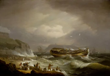 Forliset til et handelsskip fra East India Company, «Dutton», overfor Plymouth i England, 26. januar