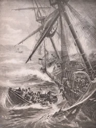 Disiplin, tapet av 'Abercrombie Robinson' i Table Bay 1842, Bibbys Annual