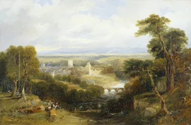 Richmond, Yorkshire (olje på lerret)