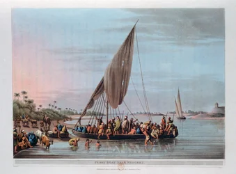 Ferge i nærheten av Nedssili, Egypt, 1801