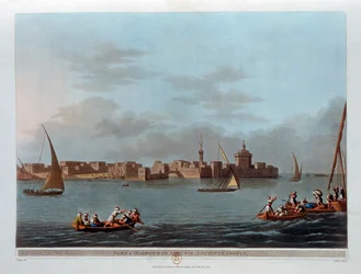 Fort og havn i Aboukir, Ancient Canopus, Egypt, 1801
