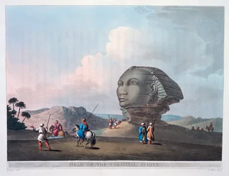 Leder for den kolossale sfinxen, Giza, Egypt, 1801
