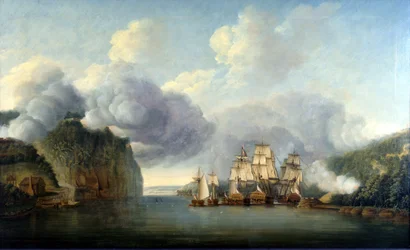 Tvinger frem en passasje av Hudson-elven, 9. oktober 1776