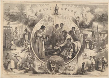 Svarte menneskers frigjøring - Fortiden og fremtiden fra Harpers Weekly, 24. januar 1863.