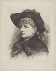 Portrett av kunstnerens kone, Sarah Edwards Nast