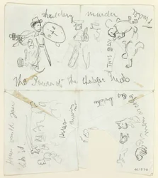 Skisserark: De katolske prestenes makt (recto); Skisserark (verso)