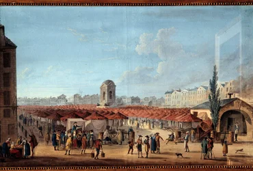The March of the Innocents in Paris Maleri av Thomas Naudet (1778-1810) 1789 Musee Carnavalet, Paris