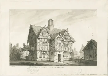 Gnosall Village - Ancient House: vasketegning