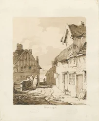 Penkridge Town: sepia-tegning