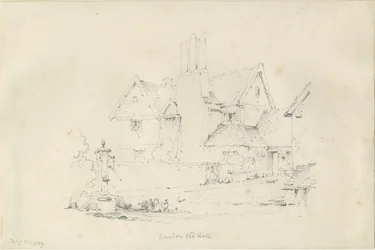 Standon Hall: blyanttegning, 25. februar 1839