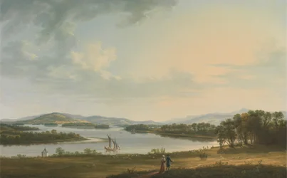 Slå Ninney og Lough Erne fra Bellisle, County Fermanagh, Irland