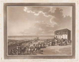 Race Ground An Excursion to Brighthelmstone, 1. juni 1790., 1. juni 1790. Skapere: Thomas Rowlandson, Samuel Alken.