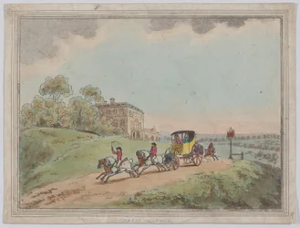 En trener og fire fra, Rustic Sketches, 1787, 1787.