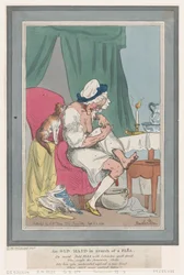 En gammel hushjelp på jakt etter en loppe, 25. september 1794., 25. september 1794.