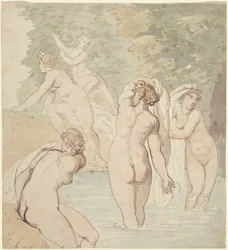 Diana og nymfene hennes bader