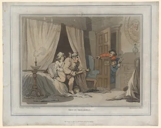 House Breakers, trykk laget av Thomas Molten, 1791 (håndfarget gravering)