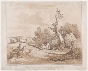 Landskap med figurer som samler tre under knudrete trær, 21. mai 1789., 21. mai 1789.