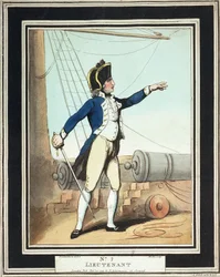 Løytnant, kadett i Royal Navy på 1700-tallet