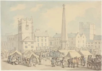 Markedsdag i Richmond i Yorkshire