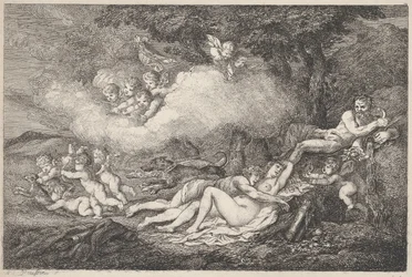 Mars og sovende Venus med Putti, 1799., 1799.
