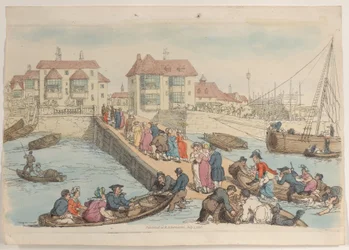 Plate 25: A Landing Place, fra World in Miniature, 1816., 1816.