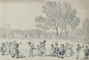 Promenade i den grønne parken, 1808, 1920