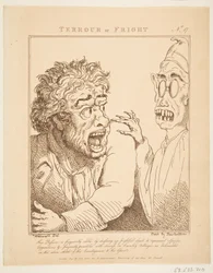 Terror eller Fright Le Brun Travested, eller Caricatures of the Passions, 21. januar 1800.