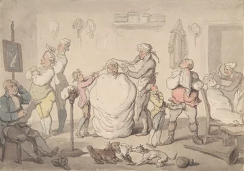 Frisørens butikk, 1785-1805.