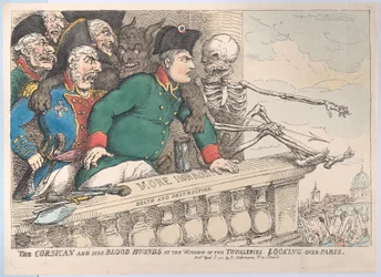 Korsikaneren og hans blodhunder ved vinduet til Thuilleriene ser over P..., 16. april 1815.