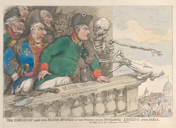 Korsikaneren og hans blodhunder ved vinduet til Thuilleriene ser over P..., 16. april 1815.