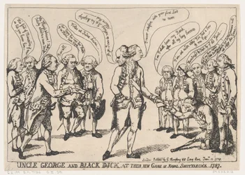Onkel George og Black Dick i deres nye spill med marinefjærball, 11. januar..., 11. januar 1787.
