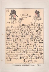 Yorkshire Hieroglyfer, Plate 1, 8. mars 1809., 8. mars 1809.