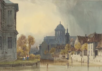 Utsikt over kirken Vår Frue av Hanswijk, Mechelen (Malines), Belgia