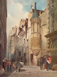 Gatescene i Paris, admiral Colignys hus, 1831, 1923