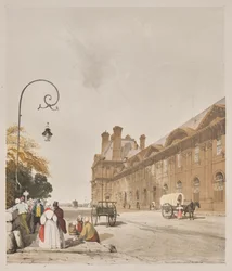 Pittoresk arkitektur i Paris, Gent, Antwerpen, Rouen: Pavillion de Flors, Tuileries, Paris