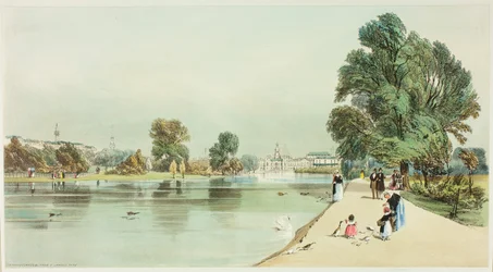 Horseguards fra St. James#39;s Park, plate fjorten fra Original Views of London as It Is