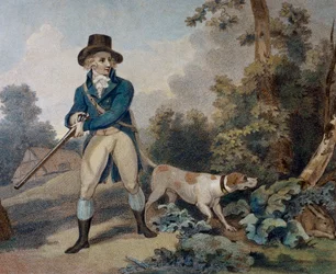 Harejakt, gravering av Thomas Simpson (1765-1801)