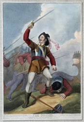 Soldaten. i "" The 7 ages of man"" av Shakespeare, ill. av W. Broniley, London