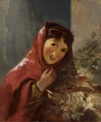 Lady Carrying Holly Branches, 1850